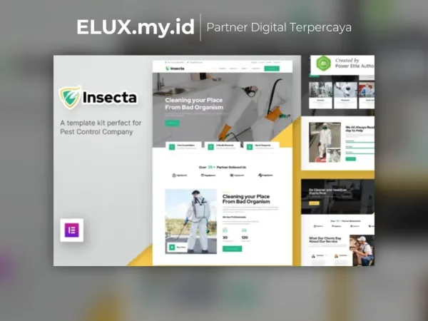 Detail Produk Insecta Pest Control Disinfection Elementor Template Kit Lifetime