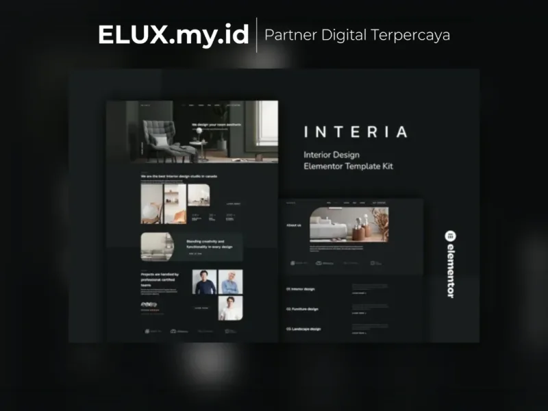 Foto Asli Interia Interior Design Elementor Template Kit Lifetime Unlimited