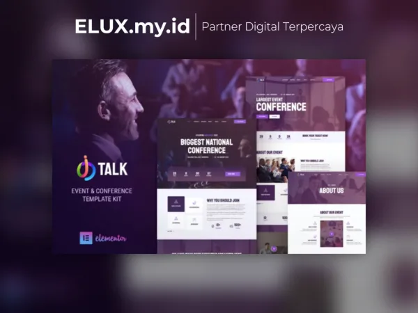 Foto Asli Italk Event Conference Elementor Template Kit Lifetime Unlimited