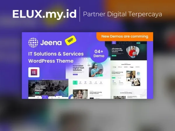 Detail Produk Jeena It Solutions Technology Elementor Wordpress Theme