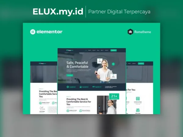 Tampilan Kangkunci Locksmith Security System Elementor Pro Full Site Template