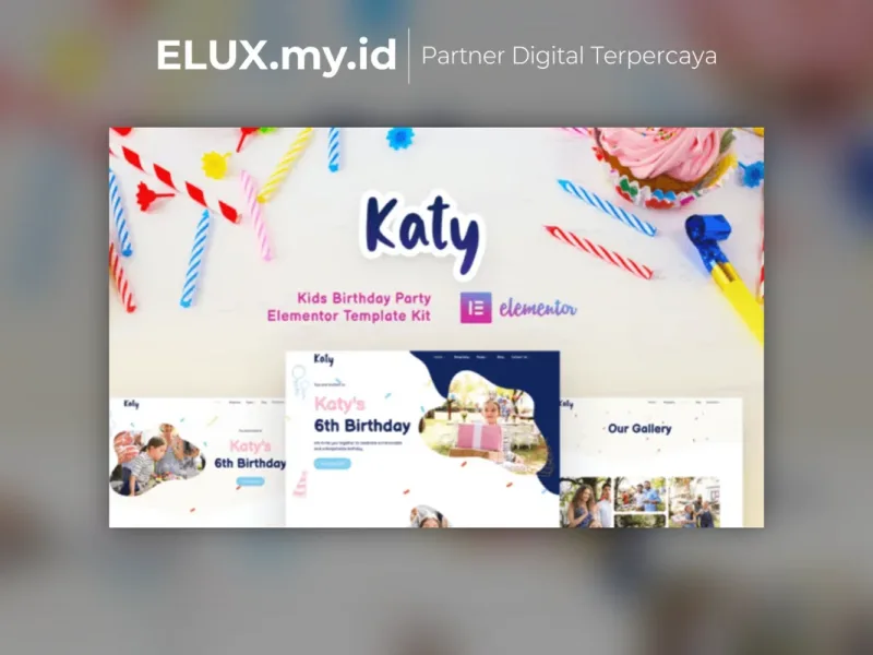 Katy Kids Birthday Party Planner Invitation Jual Katy Kids Birthday Party Planner Invitation Elementor Template Kit
