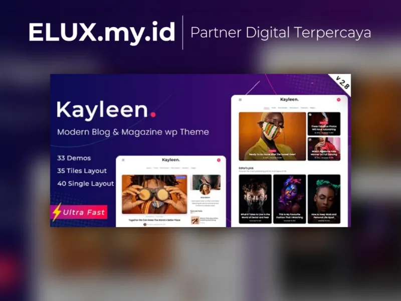 Kayleen Blog Magazine Wordpress Theme Detail Produk Kayleen Blog Magazine Wordpress Theme