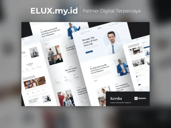 Tampilan Kersha Business Coach Elementor Template Kit Lifetime Unlimited Domain