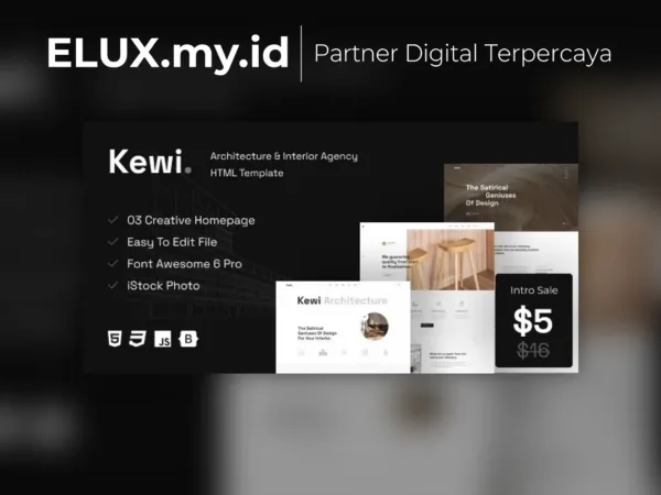 Lisensi Resmi Kewi Architecture Interior Agency Wordpress Theme