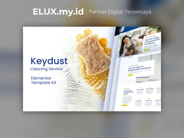 Lisensi Resmi Keydust Cleaning Service Elementor Template Kit Lifetime