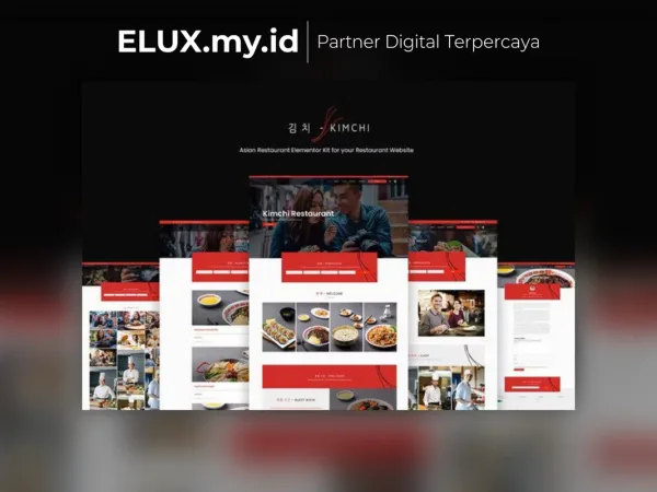 Lisensi Resmi Kimchi Asian Restaurant Cafe Elementor Template Kit Lifetime