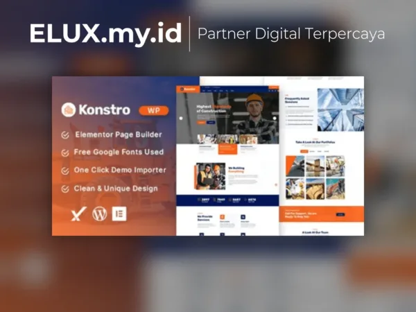 Lisensi Resmi Konstro Construction Wordpress Theme