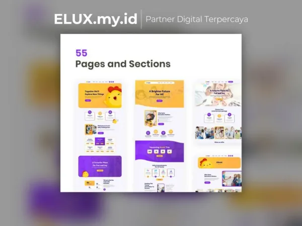 Lisensi Resmi Kooki Kindergarten Elementor Template Kit Lifetime Unlimited