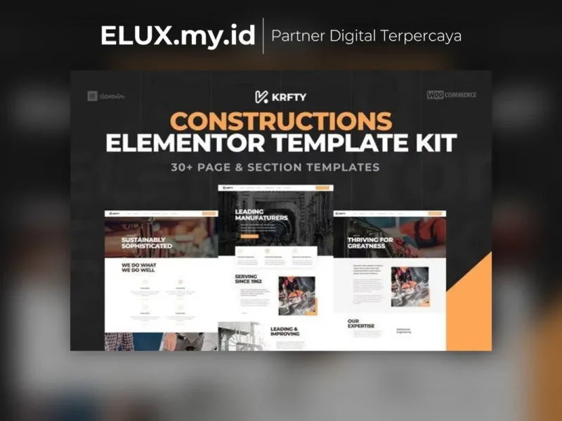 Krafty Construction Industry Elementor Template Tampilan Krafty Construction Industry Elementor Template Kit Lifetime Unlimited