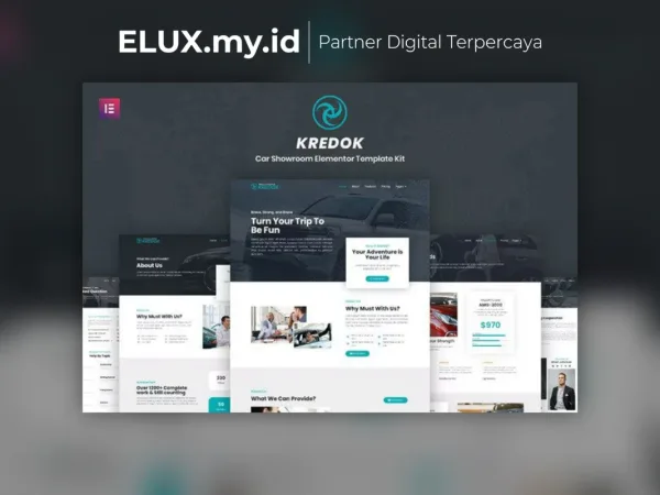 Foto Asli Kredok Car Showroom Elementor Template Kit Lifetime Unlimited Domain