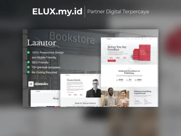 Foto Asli Laautor Author Publisher Elementor Template Kit Lifetime Unlimited