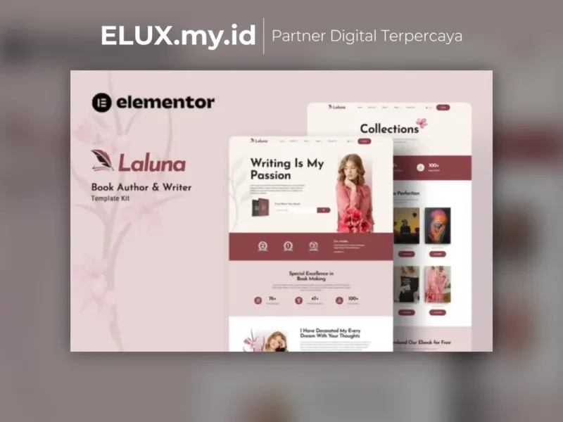 Laluna Book Author Writer Elementor Template Kit Foto Asli Laluna Book Author Writer Elementor Template Kit Lifetime Unlimited