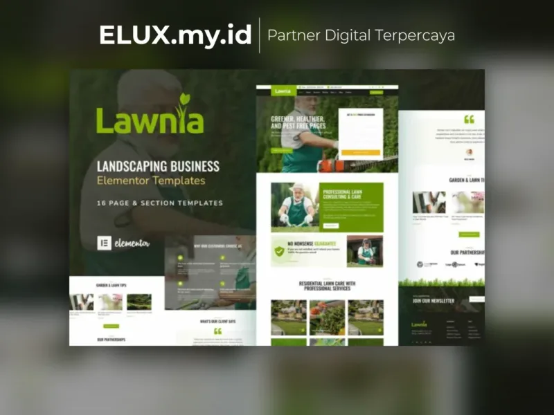 Lawnia Gardener Landscaping Business Elementor Jual Lawnia Gardener Landscaping Business Elementor Template Kit Lifetime
