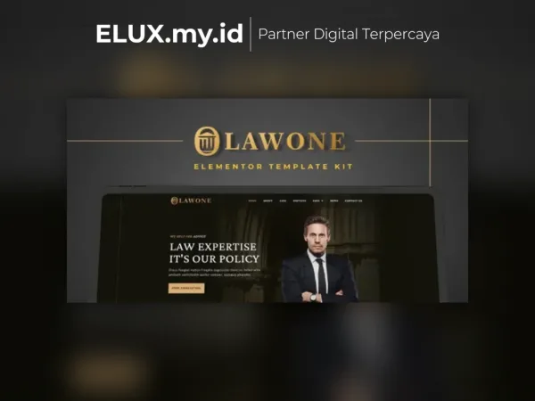 Lisensi Resmi Lawone Legal Law Firm Elementor Template Kit Lifetime Unlimited