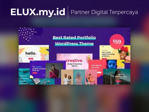 Tampilan Leedo Modern Colorful Creative Portfolio Wordpress Theme