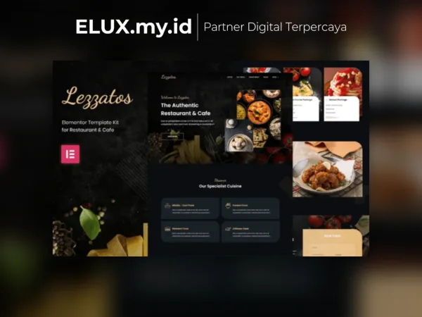 Tampilan Lezzatos Restaurant Cafe Elementor Template Kit Lifetime Unlimited