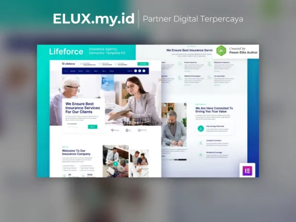 Foto Asli Lifeforce Insurance Agency Elementor Template Kit Lifetime Unlimited