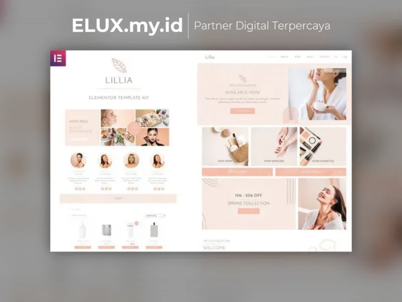 Lillia Beauty Skincare Elementor Template Kit Lisensi Resmi Lillia Beauty Skincare Elementor Template Kit Lifetime Unlimited