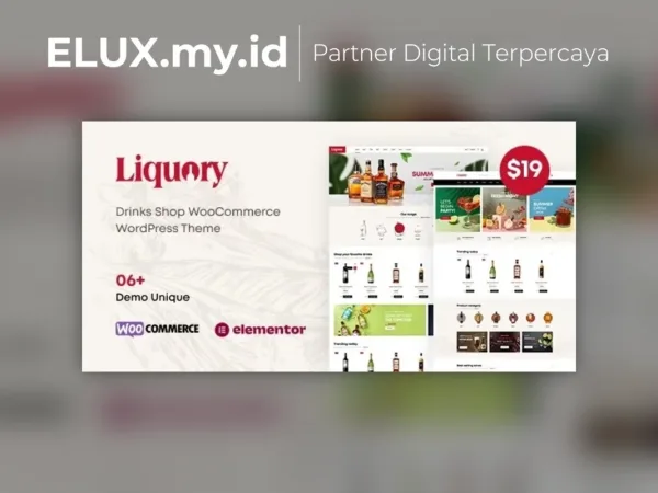Lisensi Resmi Liquory Drinks Shop Woocommerce Wordpress Theme