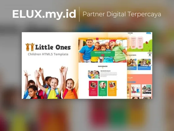 Foto Asli Little Ones One Page Children Daycare Wordpress Theme
