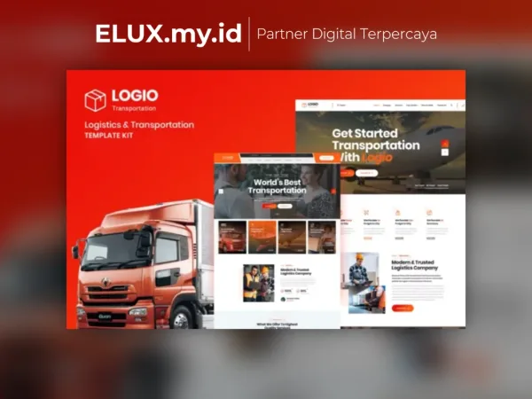 Lisensi Resmi Logio Logistics Transportation Elementor Template Kit Lifetime