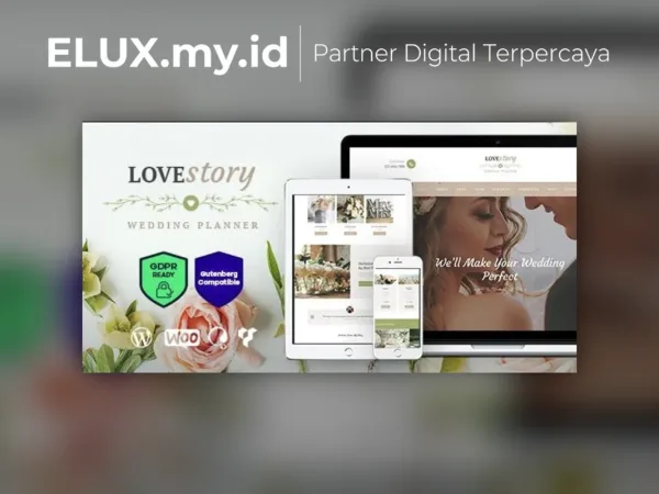 Tampilan Love Story A Beautiful Wedding And Event Planner Wordpress Theme