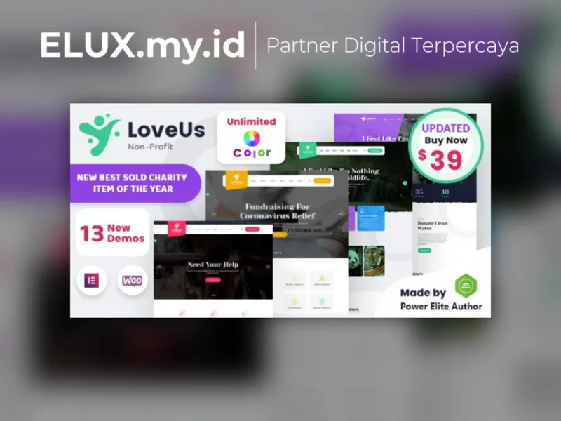 Loveus Nonprofit Charity Wordpress Theme Lisensi Resmi Loveus Nonprofit Charity Wordpress Theme