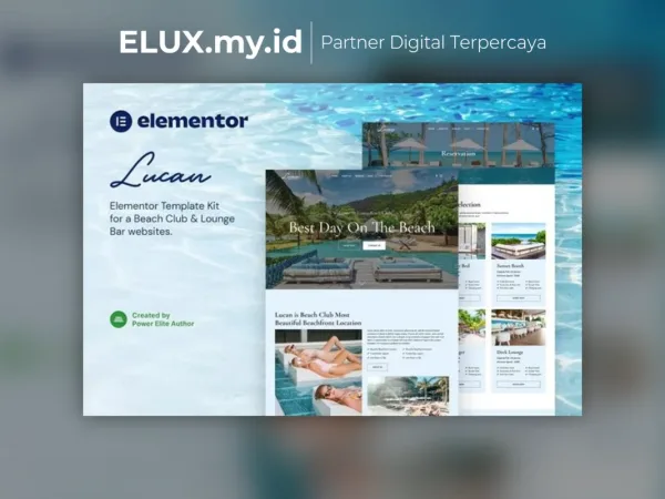 Foto Asli Lucan Beach Club Lounge Bar Elementor Template Kit Lifetime Unlimited