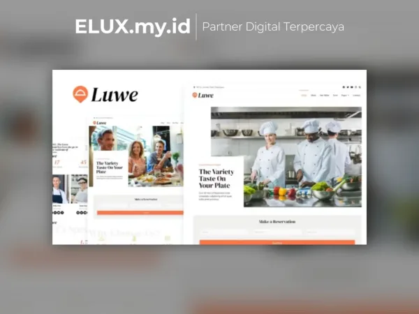 Tampilan Luwe Restaurant Elementor Template Kit Lifetime Unlimited Domain