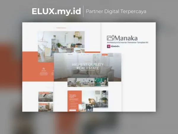 Foto Asli Manaka Architecture Interior Elementor Template Kit Lifetime