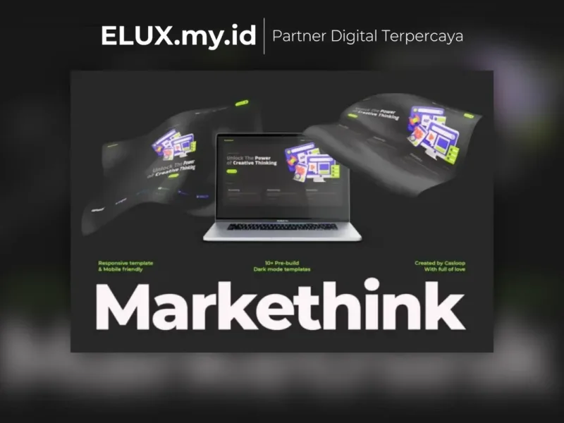 Markethink Dark Mode Digital Marketing Agency Jual Markethink Dark Mode Digital Marketing Agency Elementor Template Kit