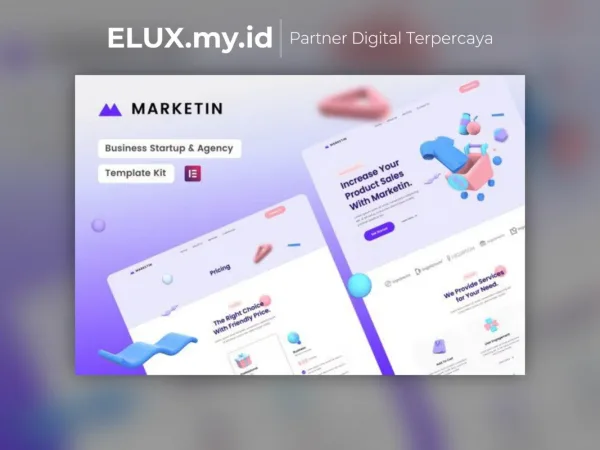 Foto Asli Marketin Business Startup Agency Elementor Template Kit Lifetime