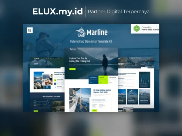 Jual Marline Fishing Hunting Club Elementor Template Kit Lifetime Unlimited