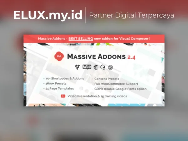 Lisensi Resmi Massive Addons For Wpbakery Page Builder Wordpress Plugin