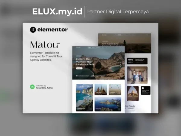 Lisensi Resmi Matour Tour Travel Agency Elementor Template Kit Lifetime