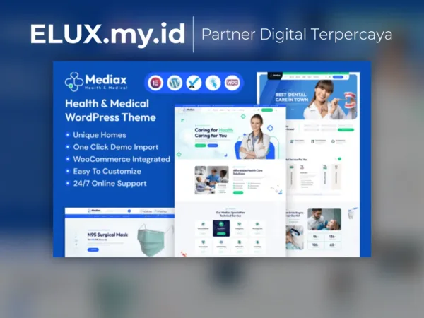 Tampilan Mediax Health Medical Wordpress Theme