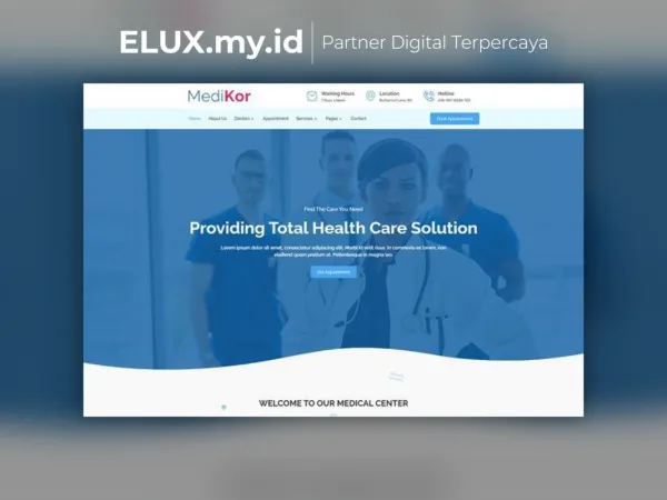 Detail Produk Medikor Medical Healthcare Elementor Template Kit Lifetime