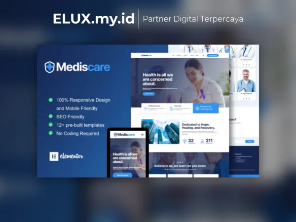 Foto Asli Mediscare Medical Service Elementor Template Kit Lifetime Unlimited