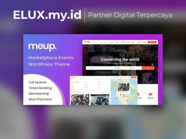 Detail Produk Meup Event Marketplace Wordpress Theme