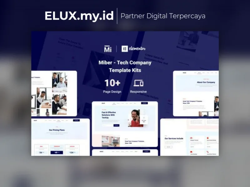 Miber Tech Company Elementor Template Kit Tampilan Miber Tech Company Elementor Template Kit Lifetime Unlimited Domain