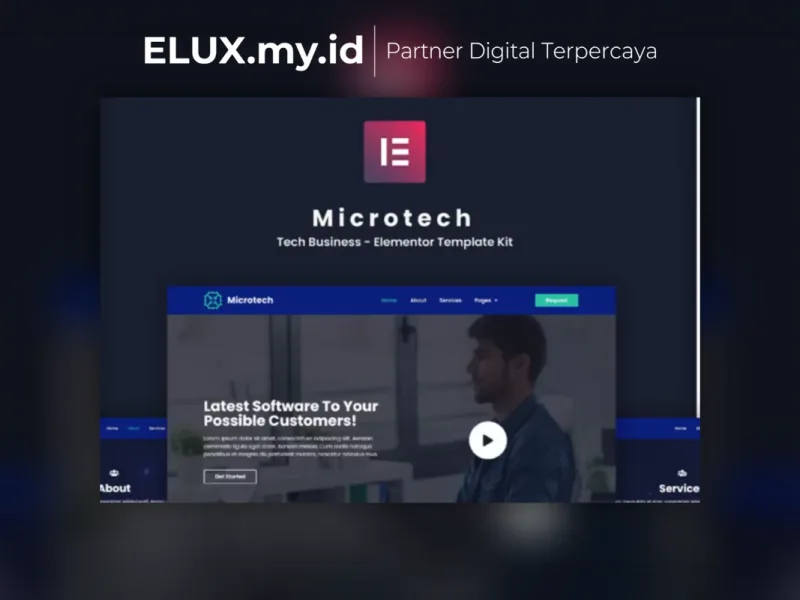 Microtech Tech Business Elementor Template Kit Detail Produk Microtech Tech Business Elementor Template Kit Lifetime Unlimited