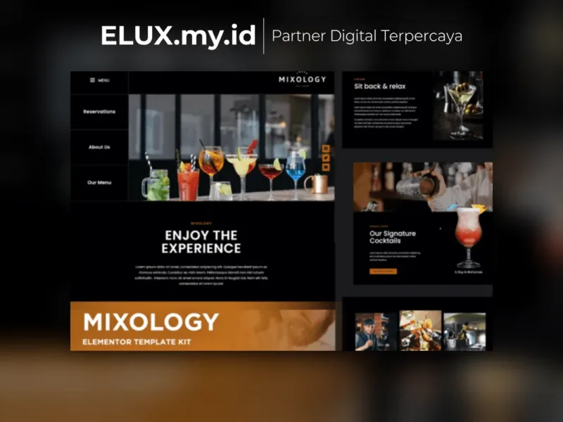 Mixology Bar Cocktails Elementor Template Kit Detail Produk Mixology Bar Cocktails Elementor Template Kit Lifetime Unlimited