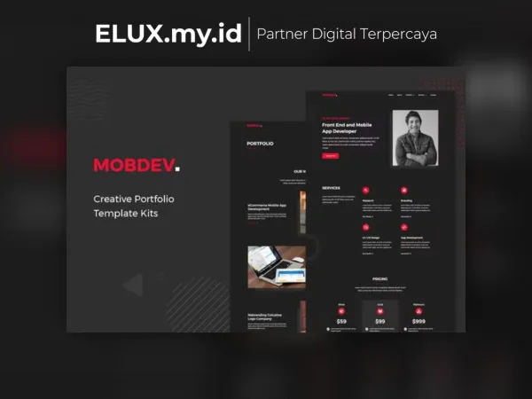 Foto Asli Mobdev Creative Portfolio Resume Elementor Template Kit Lifetime