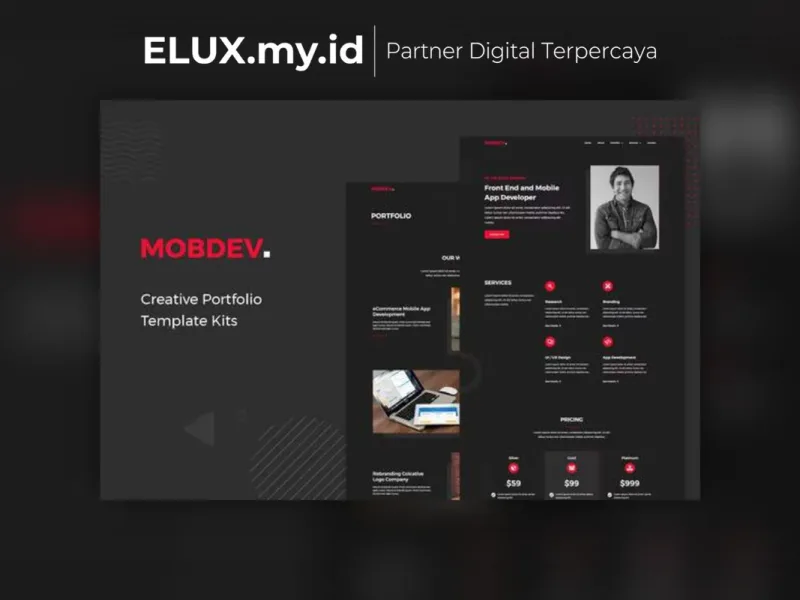 Mobdev Creative Portfolio Resume Elementor Foto Asli Mobdev Creative Portfolio Resume Elementor Template Kit Lifetime