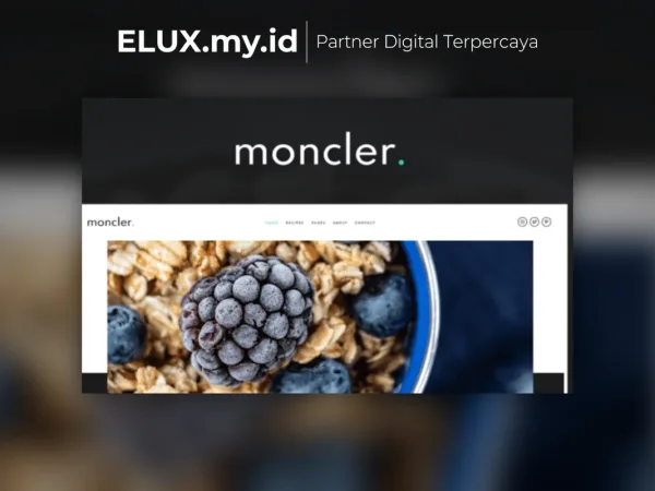 Detail Produk Moncler Food Blog Elementor Template Kit Lifetime Unlimited Domain