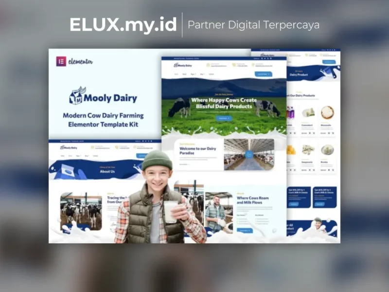 Mooly Modern Cow Dairy Farming Elementor Template Jual Mooly Modern Cow Dairy Farming Elementor Template Kit Lifetime Unlimited