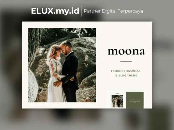 Marketplace Theme, Plugin & Template WordPress Premium Foto Asli Moona Feminine Business Blog Theme Lifetime Unlimited Domain