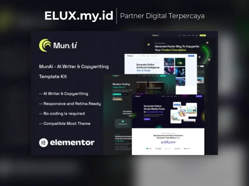 Munai Ai Writer Copywriting App Elementor Foto Asli Munai Ai Writer Copywriting App Elementor Template Kit Lifetime