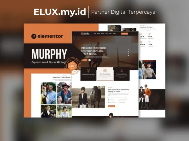 Jual Murphy Equestrian Horse Riding Elementor Template Kit Lifetime Unlimited